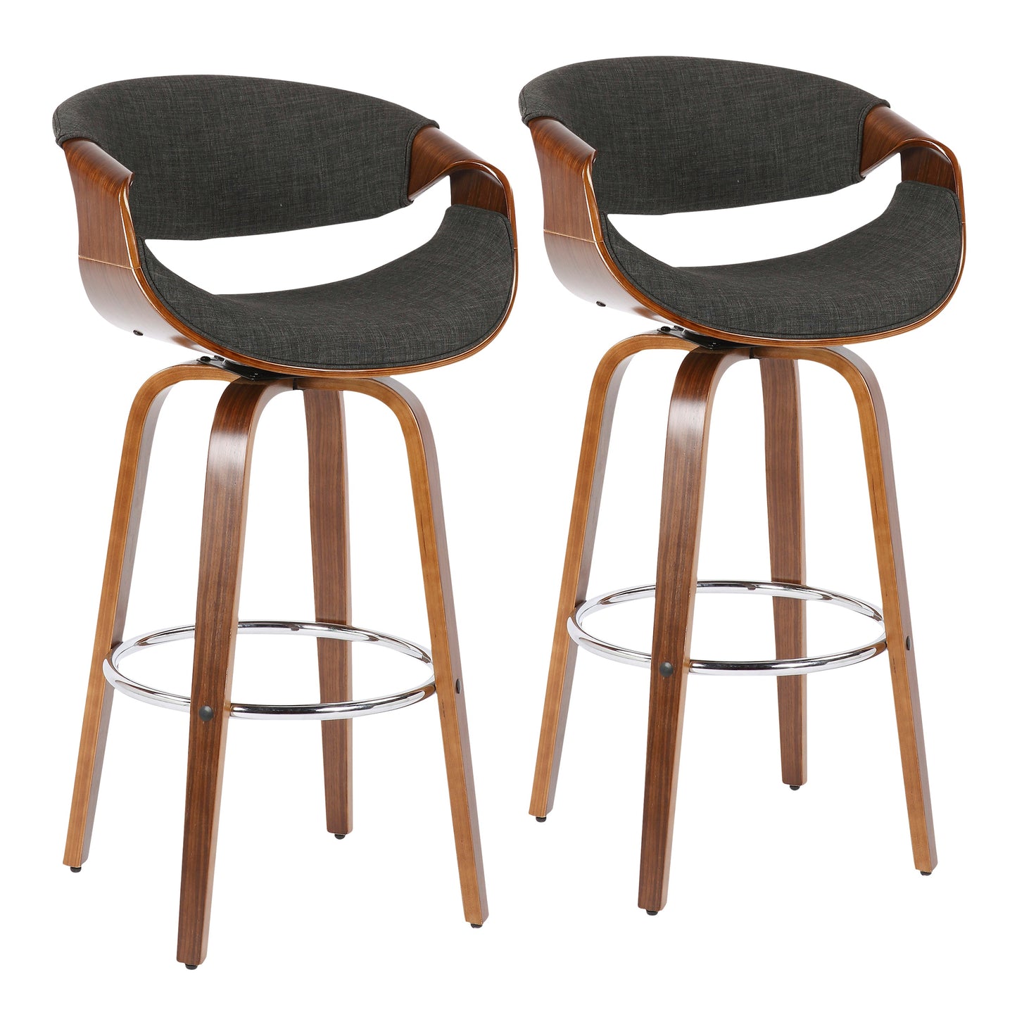 Mid-Century Modern Barstool Set of 2