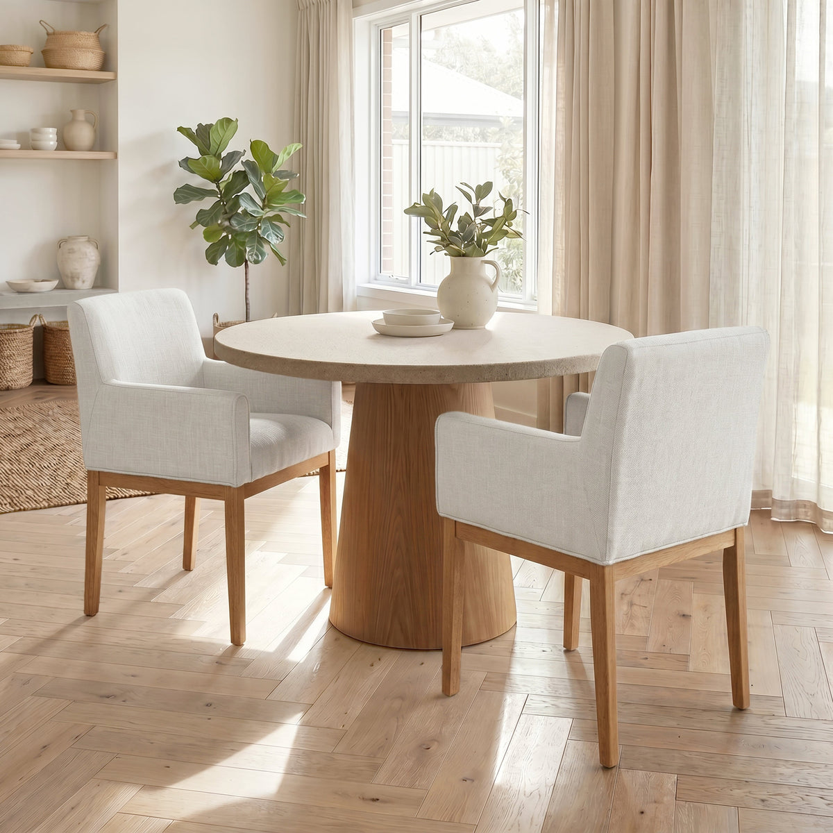 Modern Upholstered Dining Chair Set of 2