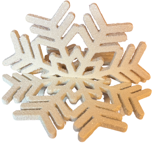 Sparkling Wood Snowflakes Medium