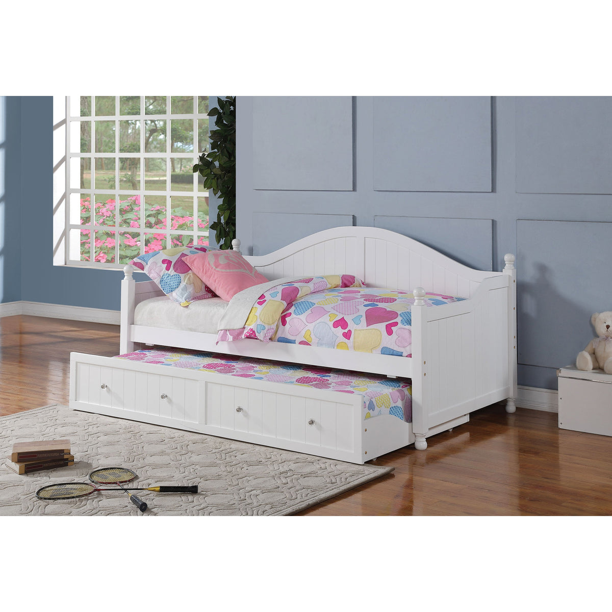 White Twin Daybed with Trundle