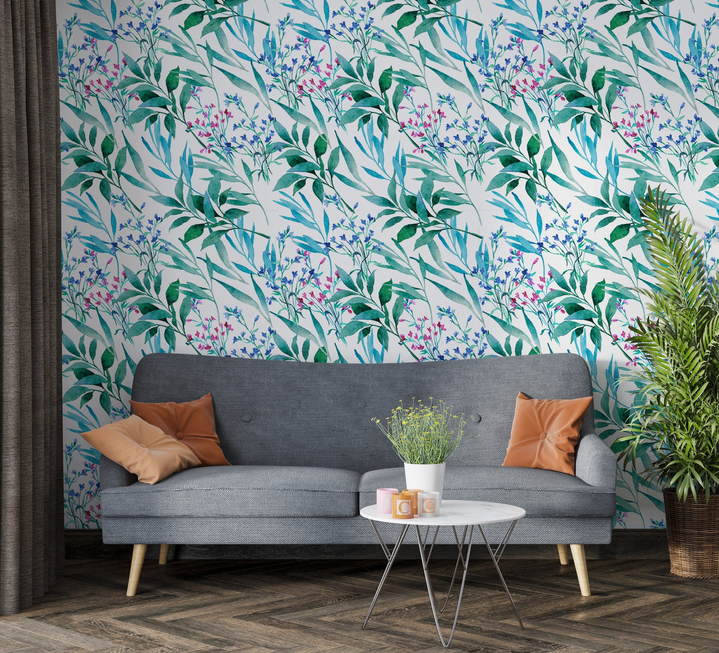 Green Botanical Leaves Wallpaper
