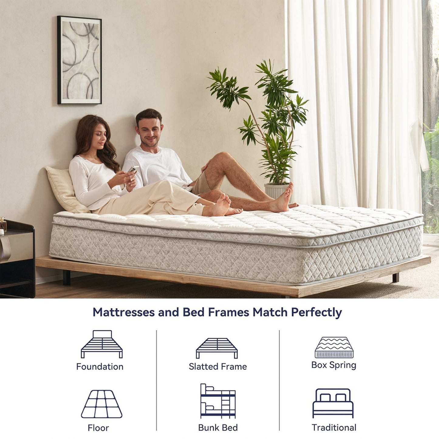12 Inch Hybrid Queen Mattress in a Box