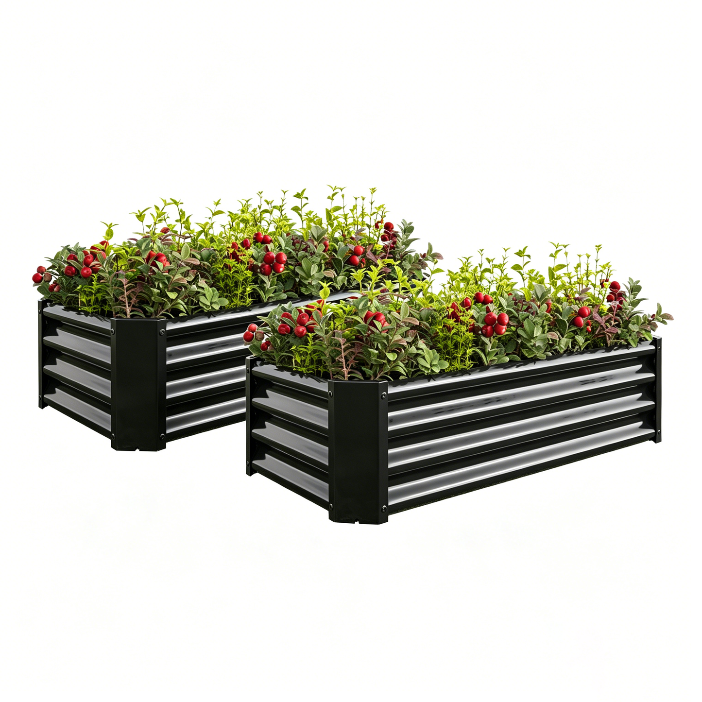 2-Piece Metal Raised Garden Bed