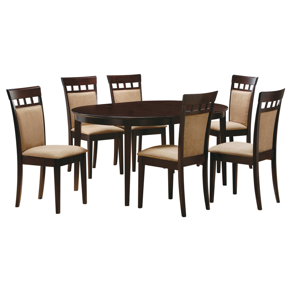 Gabriel 7-Piece Extension Leaf Dining Table Set - Cappuccino