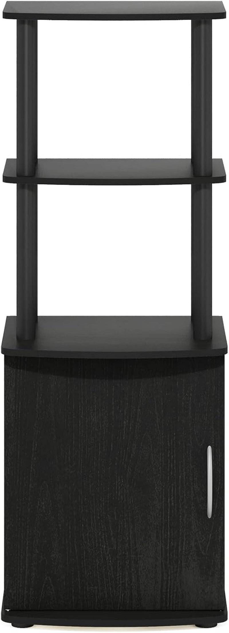 Turn N Tube Tall TV Side Table Storage 2 Tier Blackwood