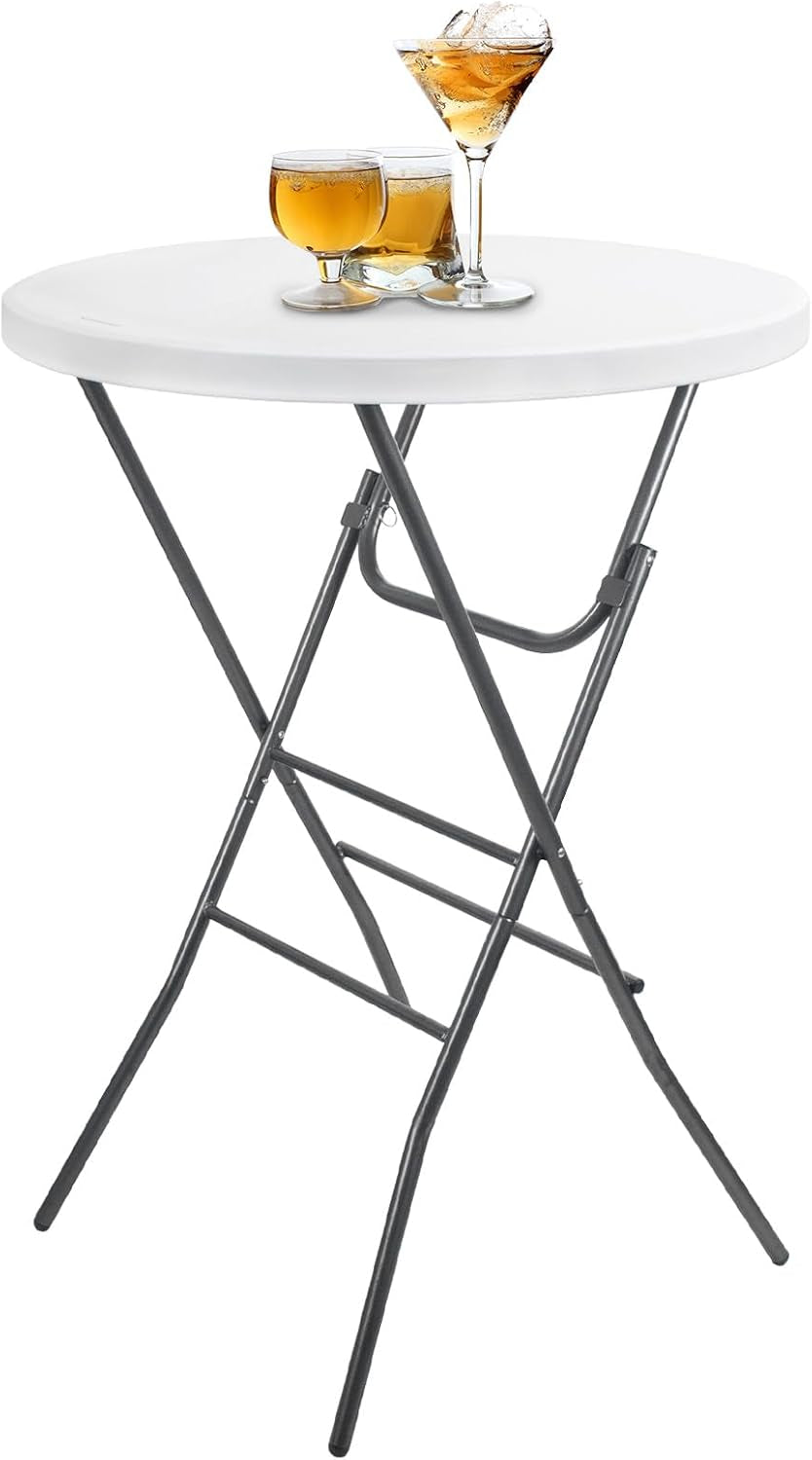 28 Inch Ultra Portable Folding Bar Height Cocktail Table
