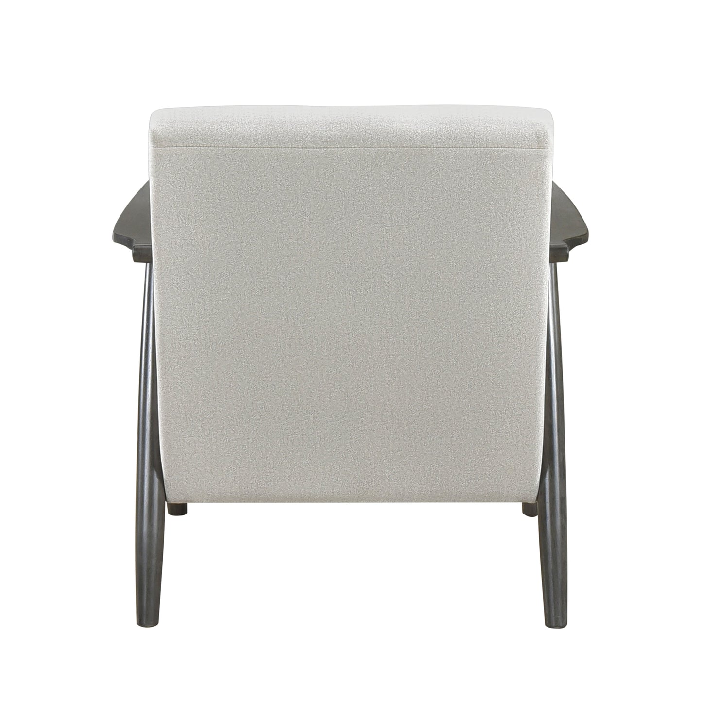 Casual Transitional Accent Chair 1pc Pearl-hued Fabric Upholstery Dark Gray Frame Solid Wood Living Room Furniture