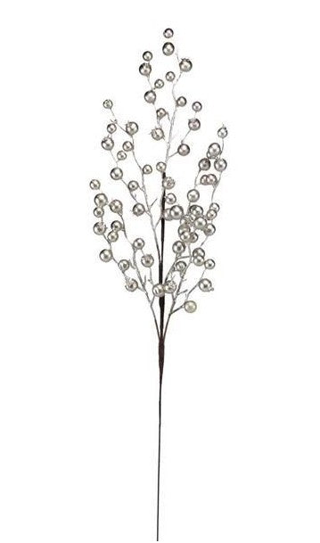 31" L Round Pearl Champagne Berry Spray
