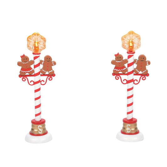 Gingerbread Street Lights - Set of 2 Village Accessory