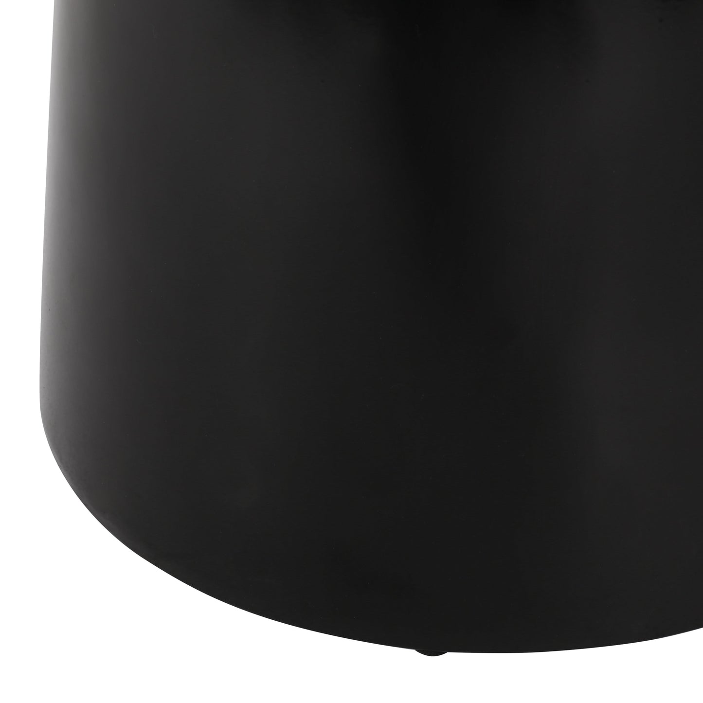 Modern Outdoor Metal End Table with Pedestal Structure in Black Iron, 15x15x20.75 Inches