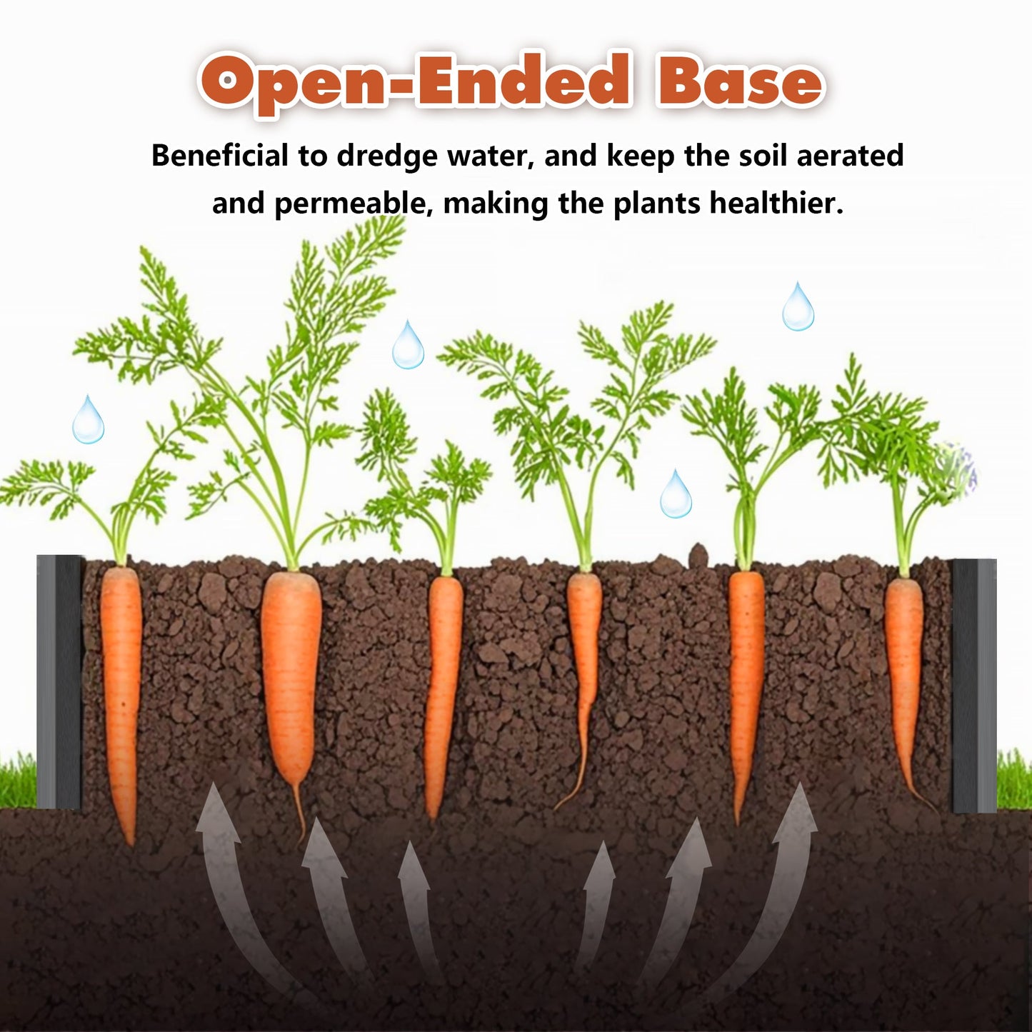 6x3x2 FT Metal Raised Garden Bed Outdoor Gardening