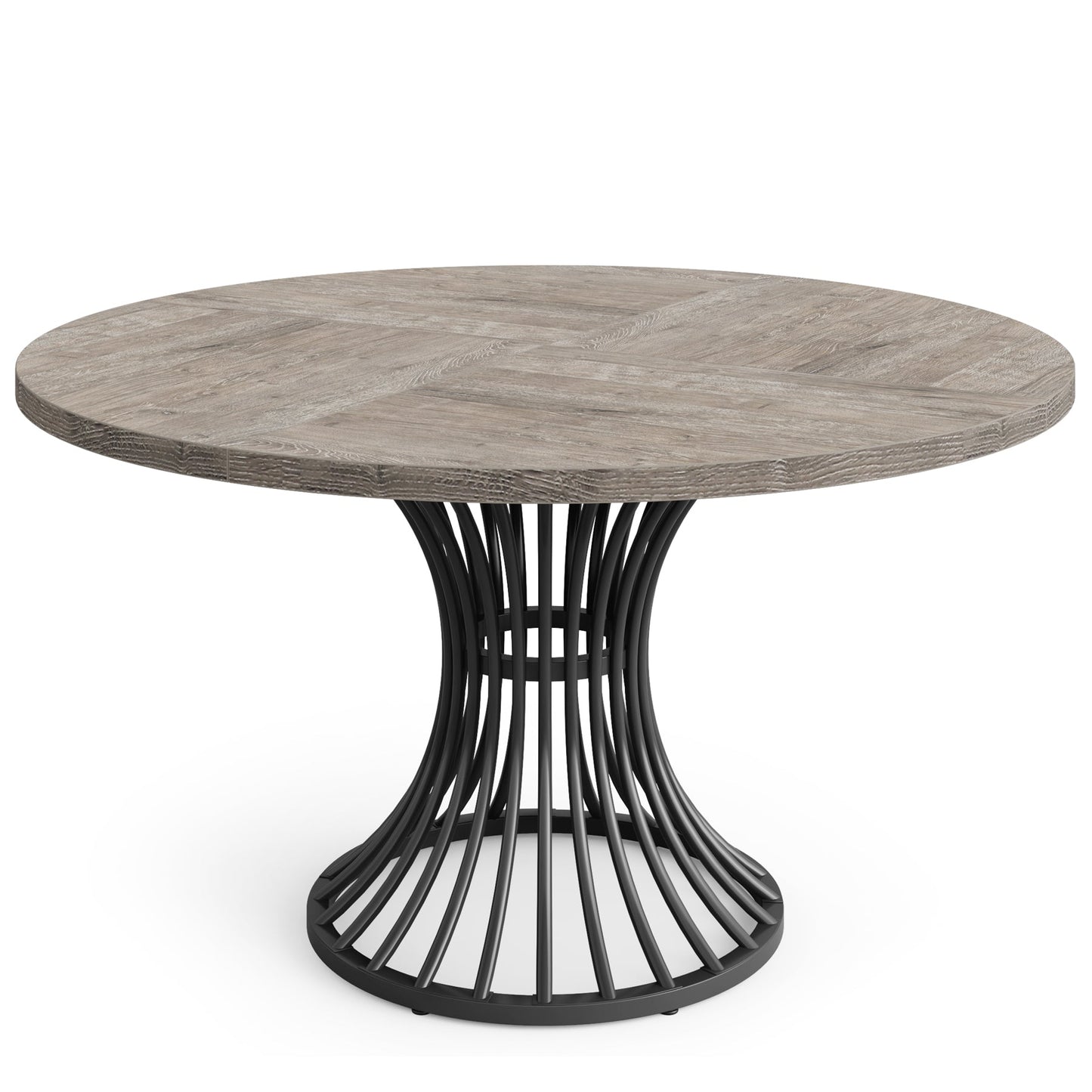 47" Farmhouse Round Dining Table for 4-6
