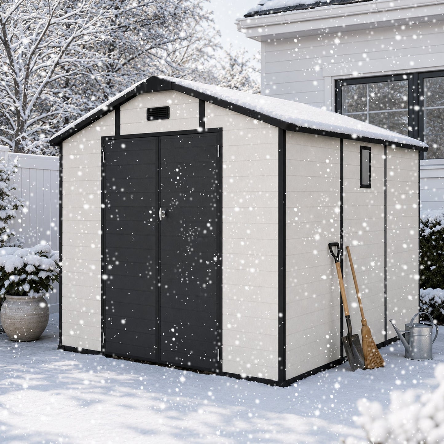 8x10 FT Plastic Outdoor Storage Shed