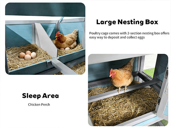 141" Large Wooden Chicken Coop