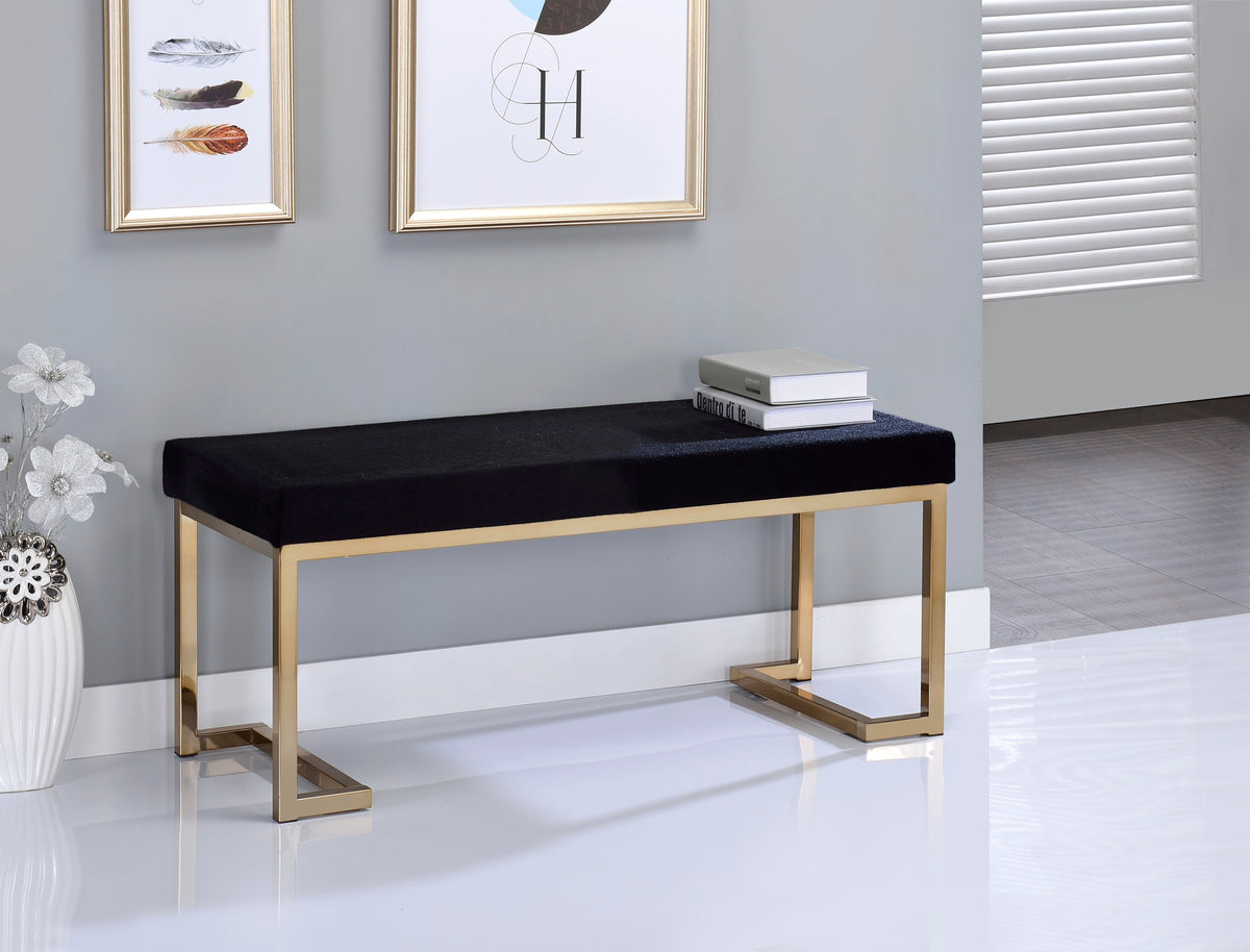 Boice Faux Fur Bench