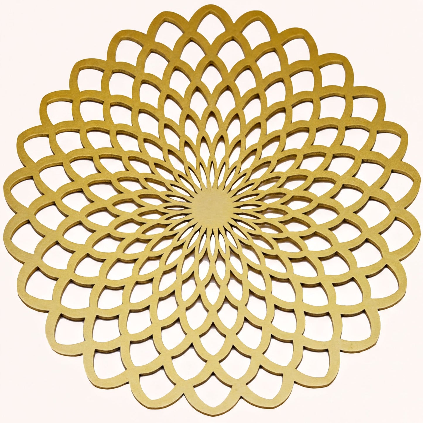 Gold Wooden Trivet - Heat Resistant MDF Wood Carved Placemats for Dining Table