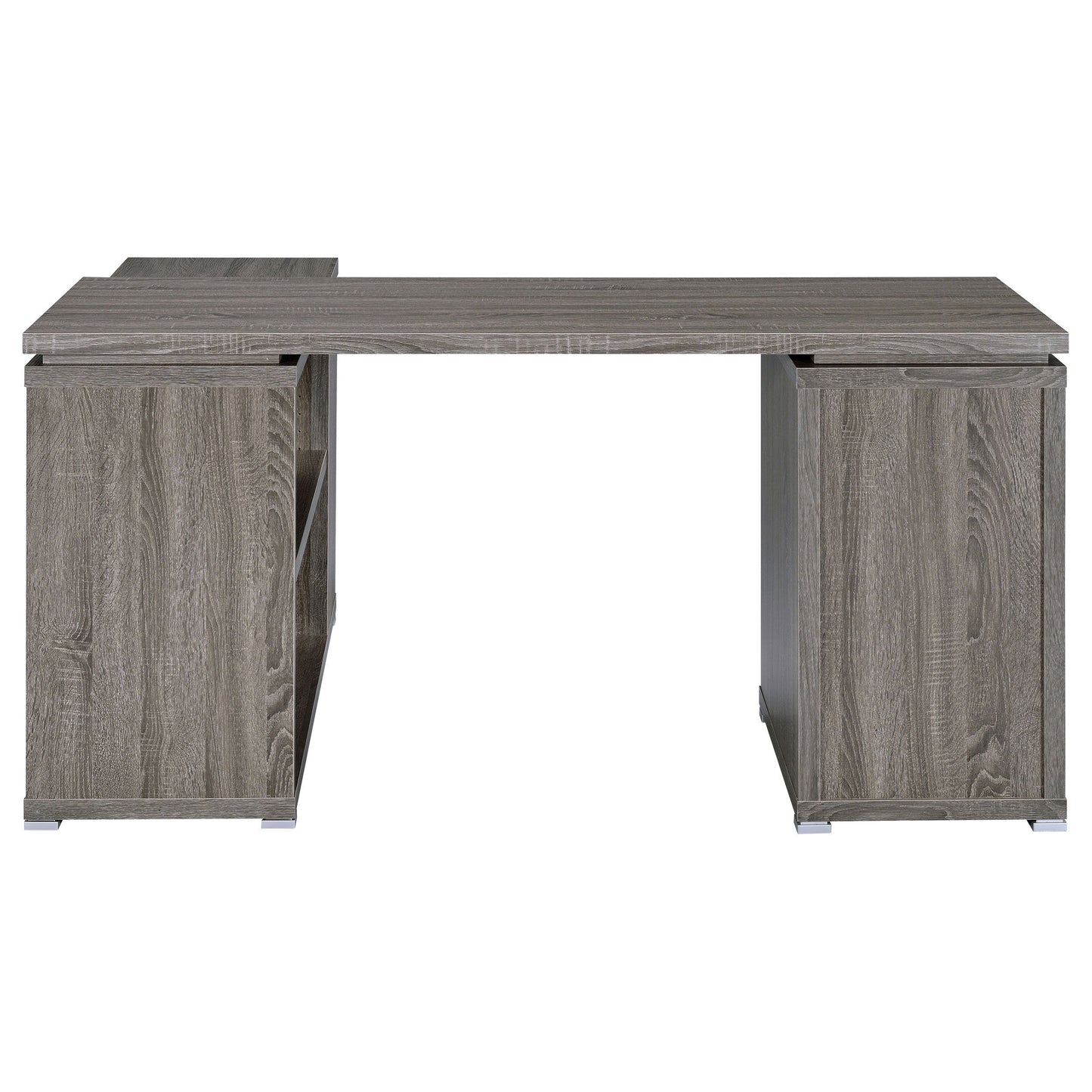 Tona Weathered Grey 3-Drawer L-shape Desk