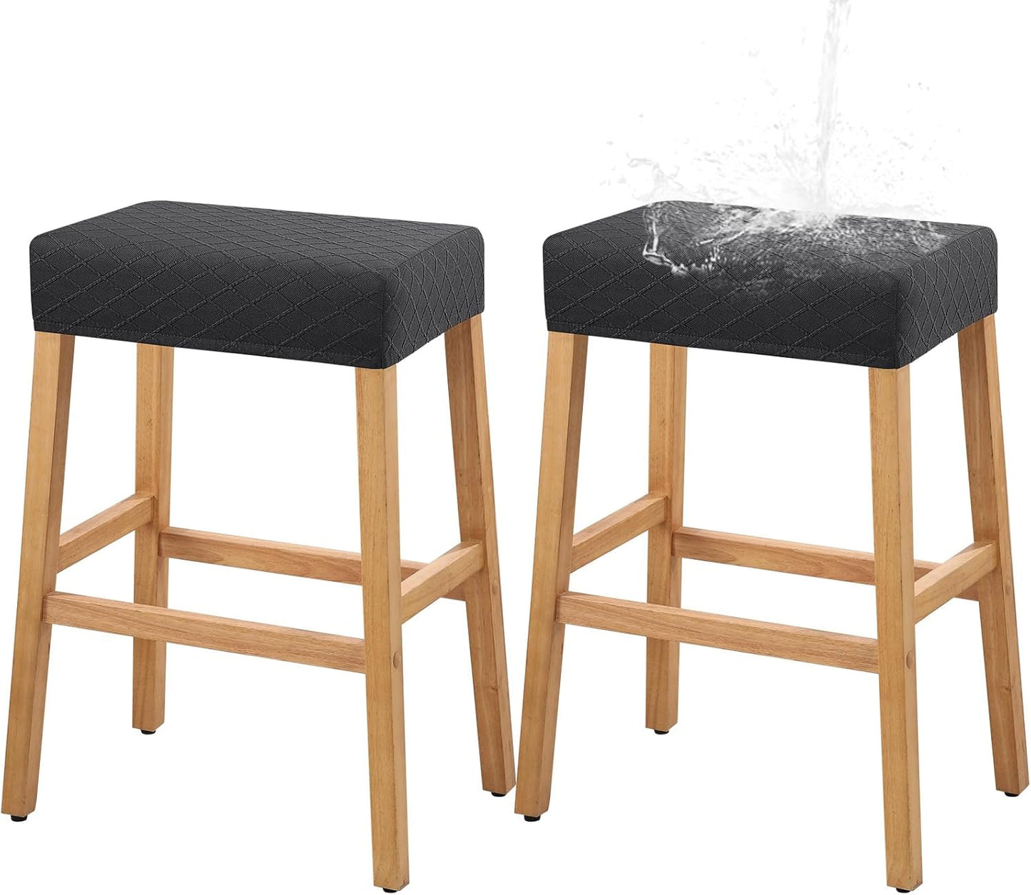Stretch Waterproof Bar Stool Covers 2 Pack For Counter