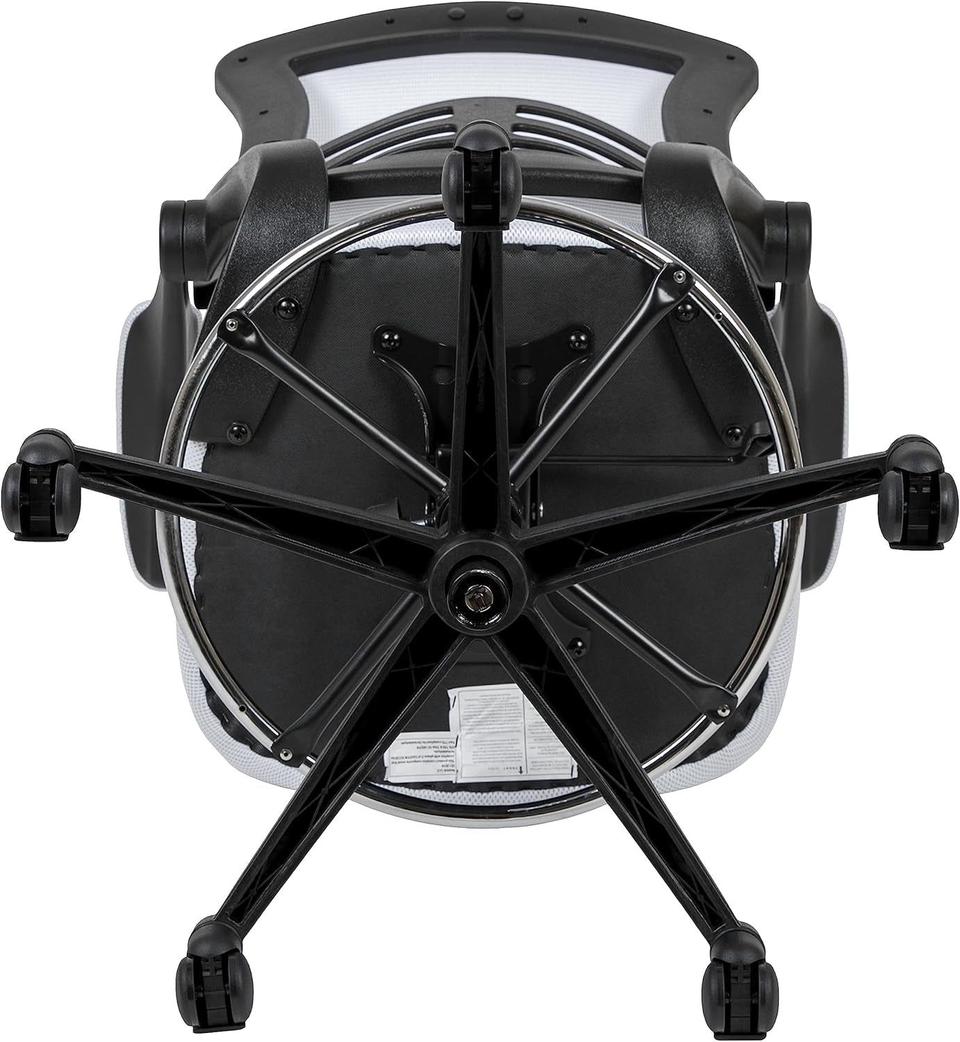 White Mesh Ergonomic Drafting Chair With Flip Up Arms