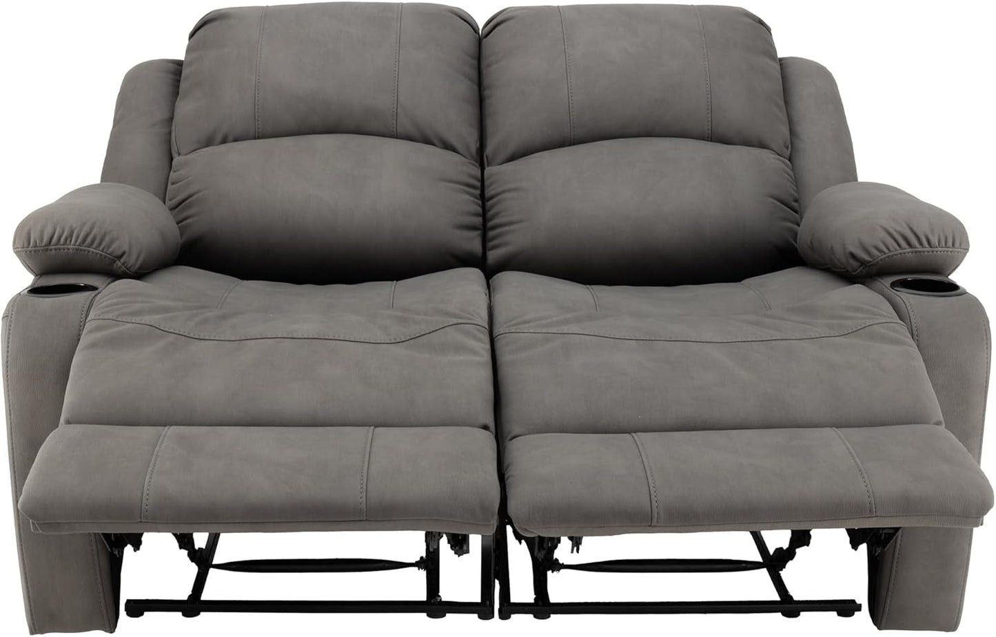 58 Inch Wall Hugger Double Recliner RV Theater Seats Slate