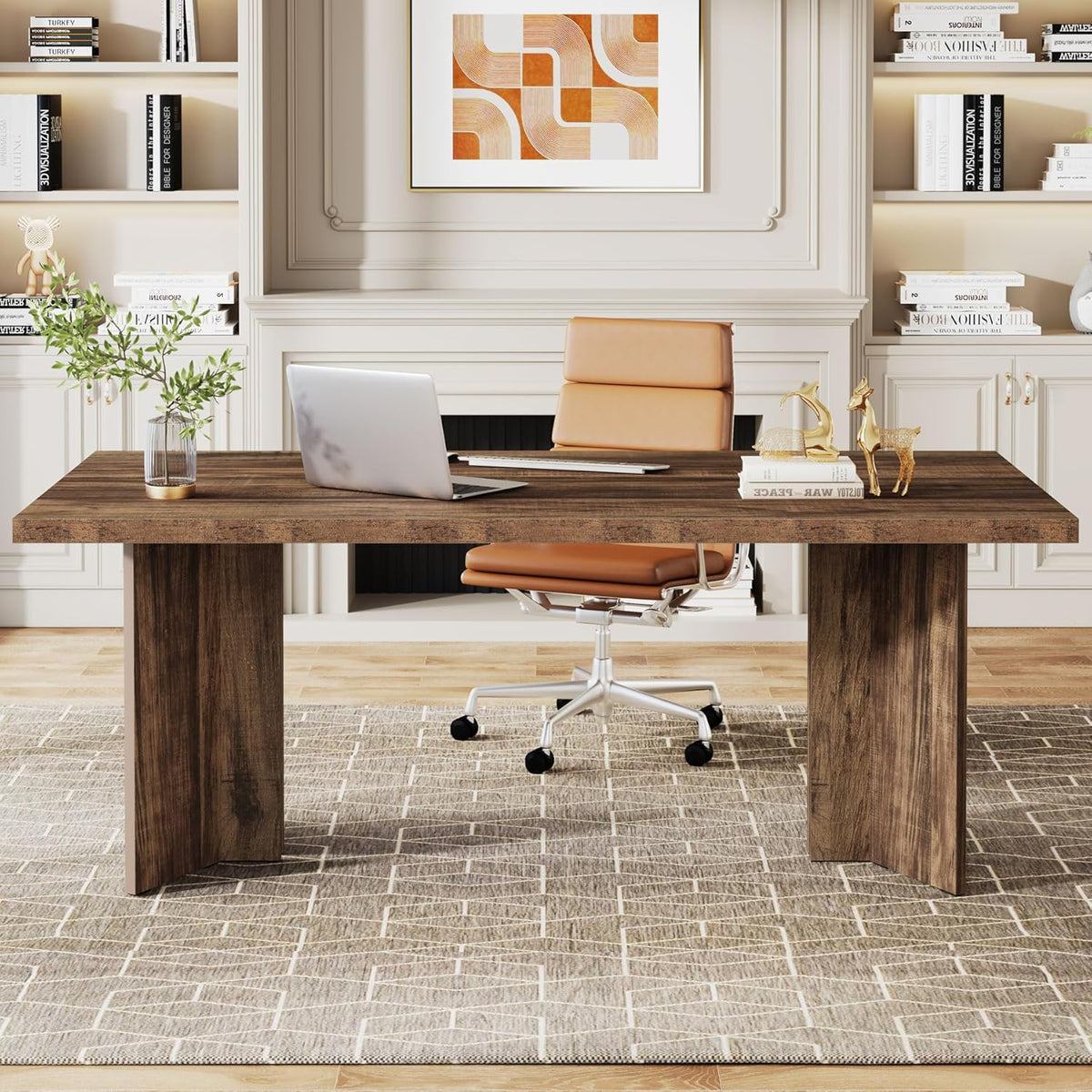 63" Farmhouse Executive Desk