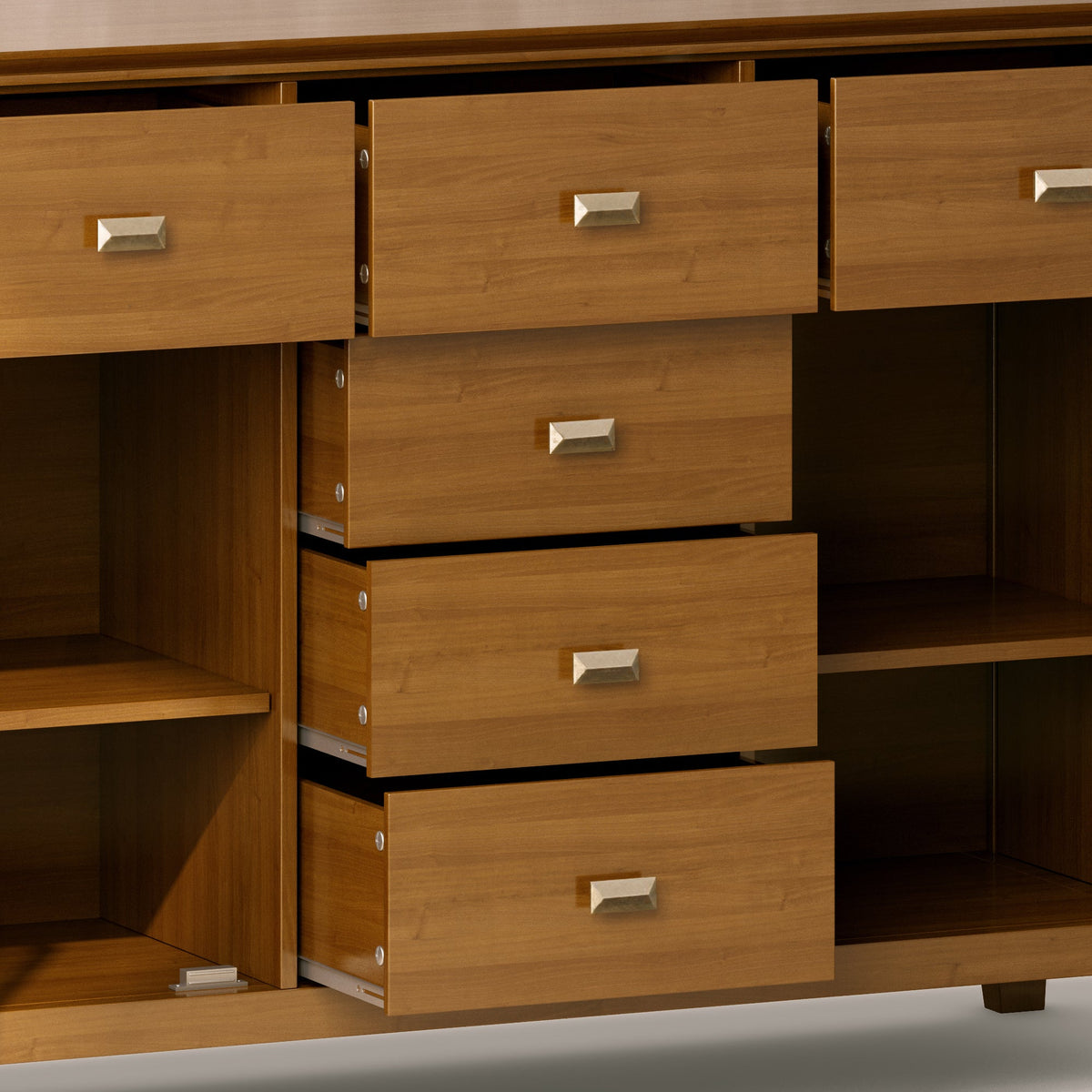 Artisan Solid Wood Sideboard Buffet in Light Golden
