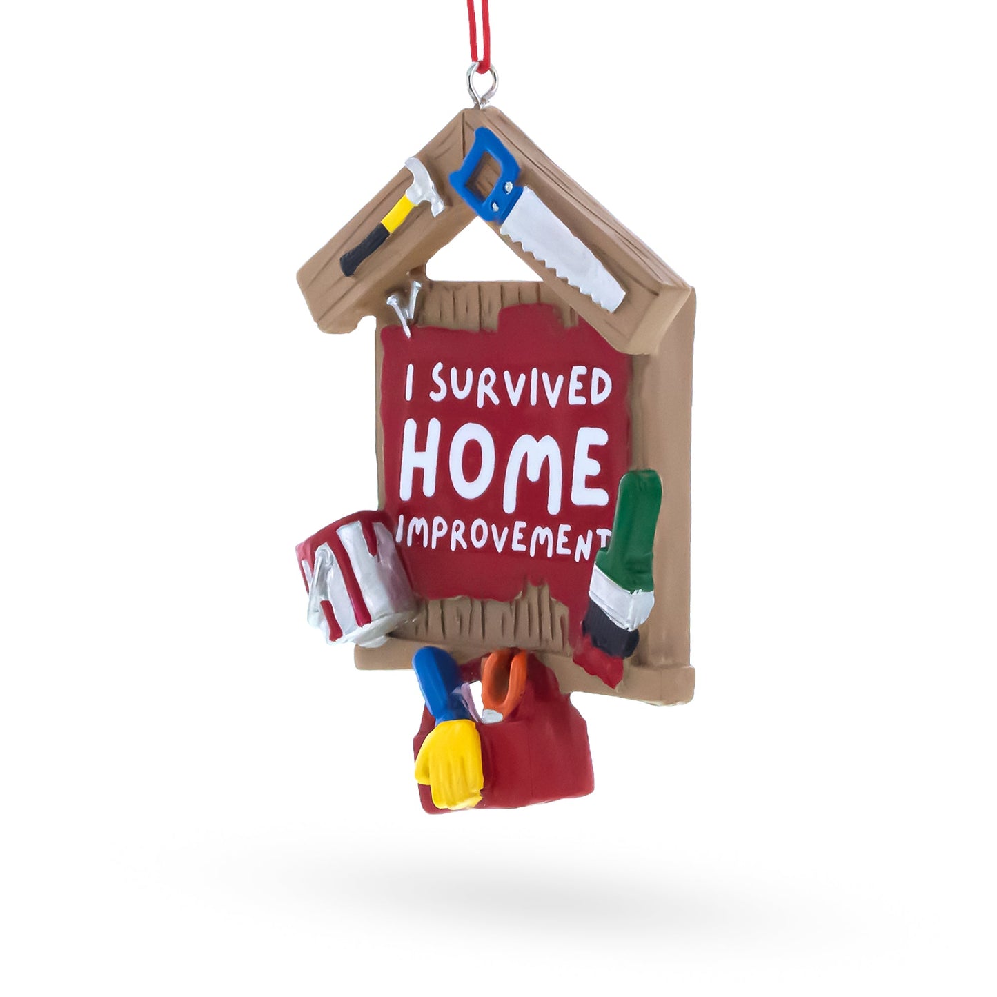 I Survived Home Improvement Tools Resin Christmas Ornament