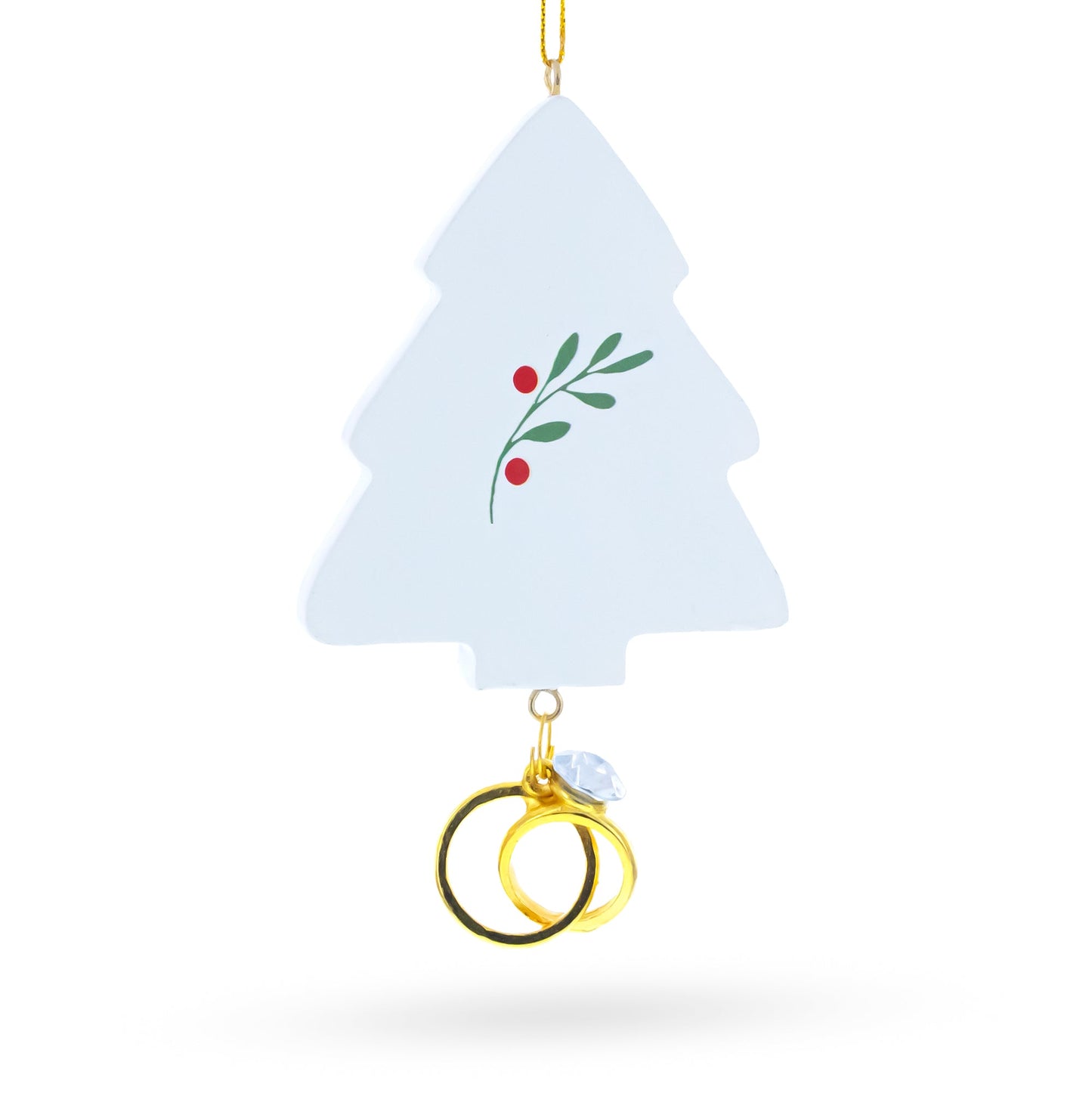 Our First Christmas Together Tree with Wedding Rings Resin Christmas Ornament
