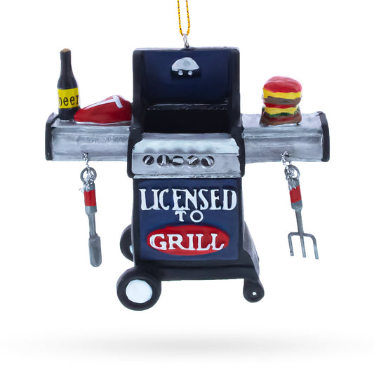 Licensed to Grill BBQ with Food Resin Christmas Ornament