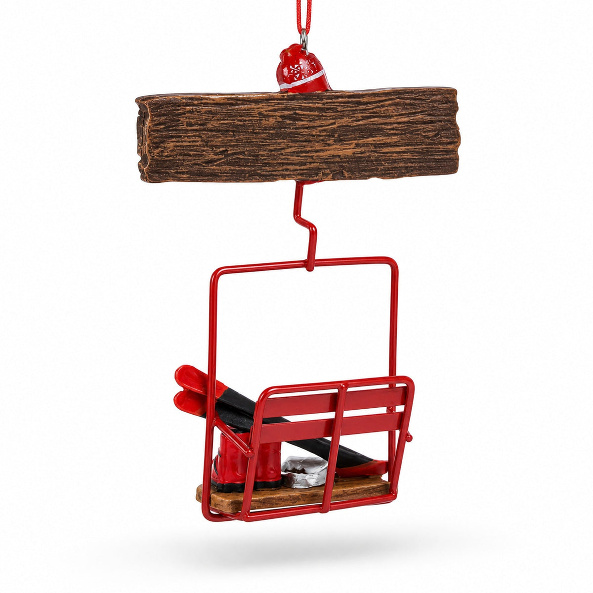 Life is Better on the Slopes Ski Lift with Skis Resin Christmas Ornament