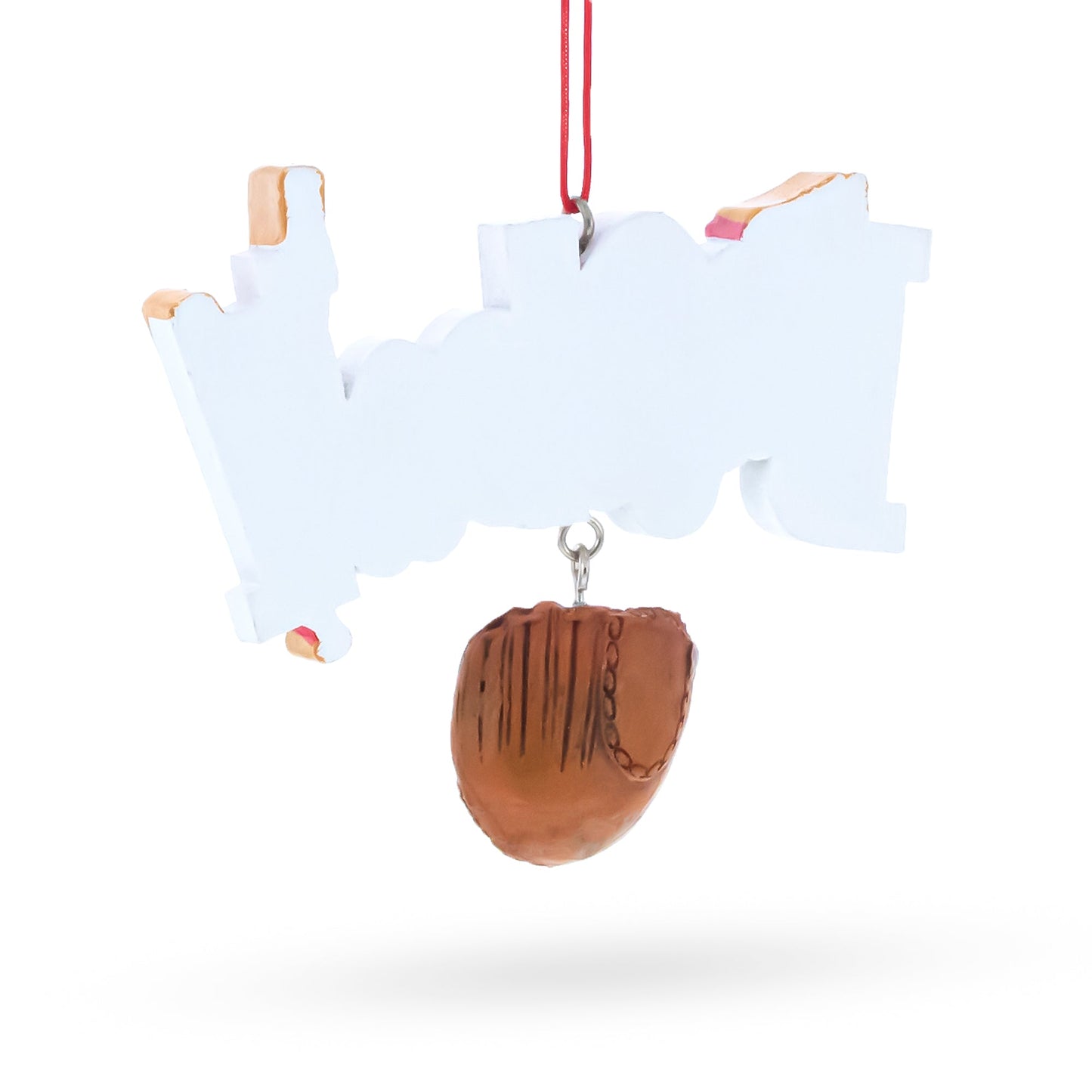 Baseball Glove and Bat Resin Christmas Ornament