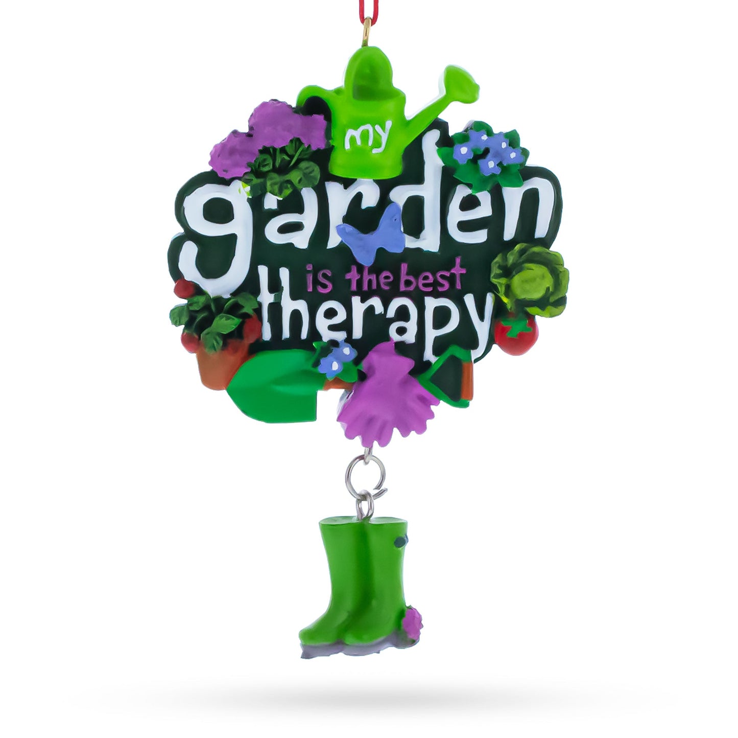 My Garden is the Best Therapy Resin Christmas Ornament