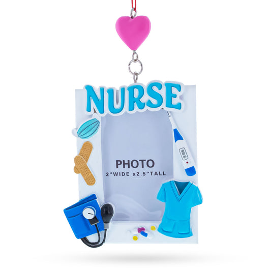Nurse Photo Frame Resin Christmas Ornament