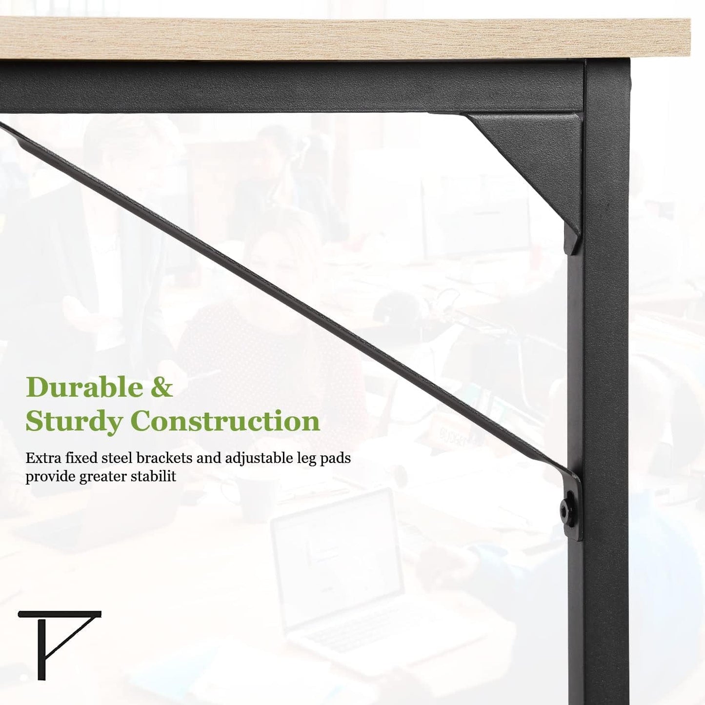 39 Inch Computer Desk With Adjustable Feet For Home Office