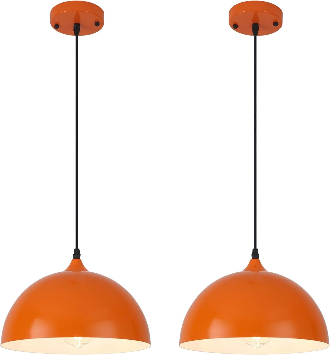 2 Farmhouse Dome Pendant Lights