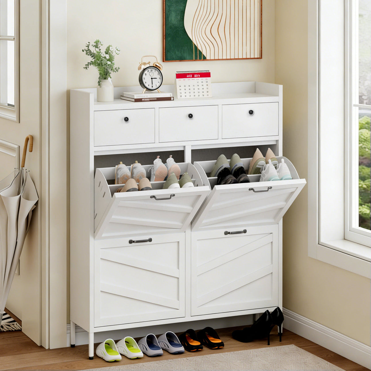Metal Shoe Cabinet