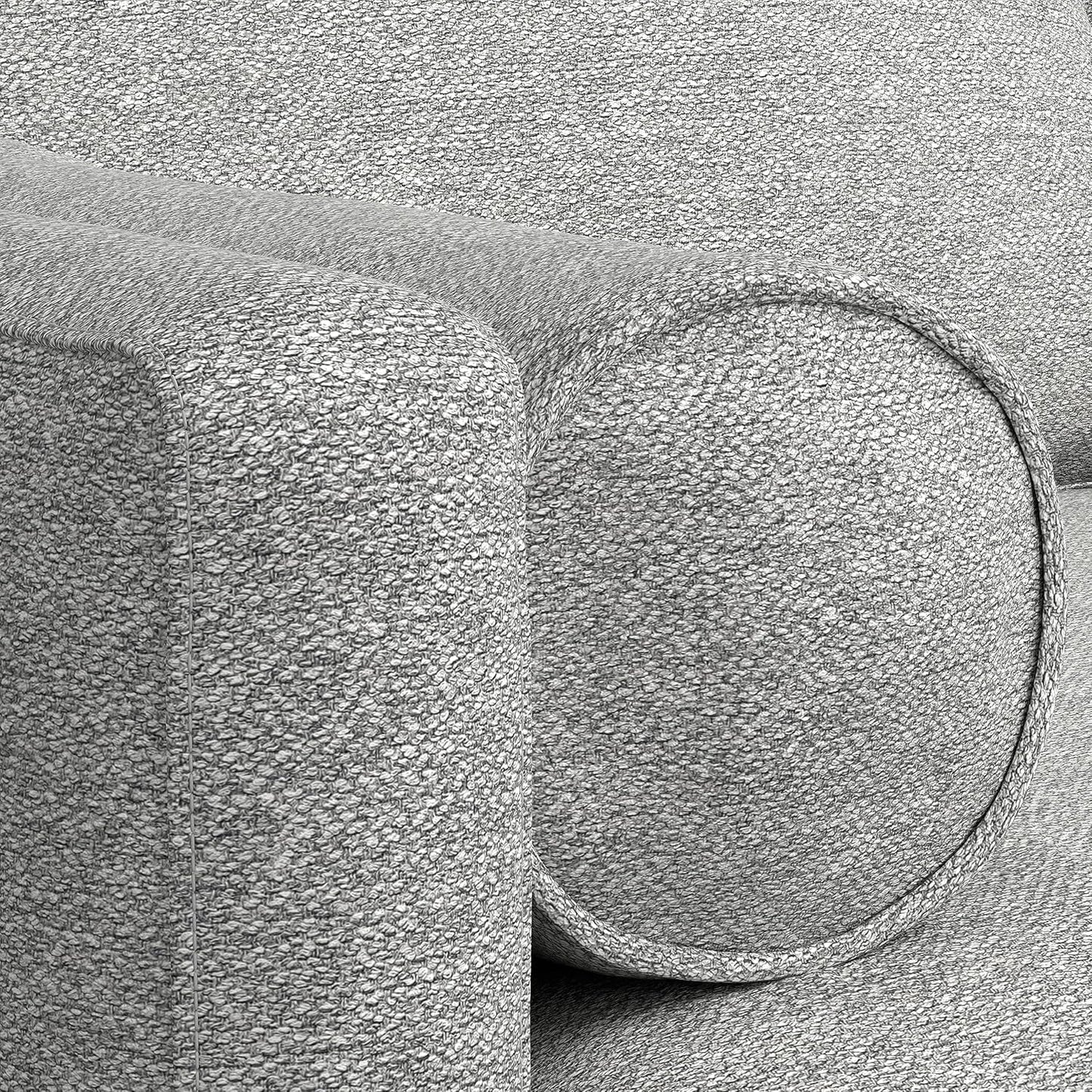Morrison 72 Inch Mid Century Modern Sofa Set Mist Grey
