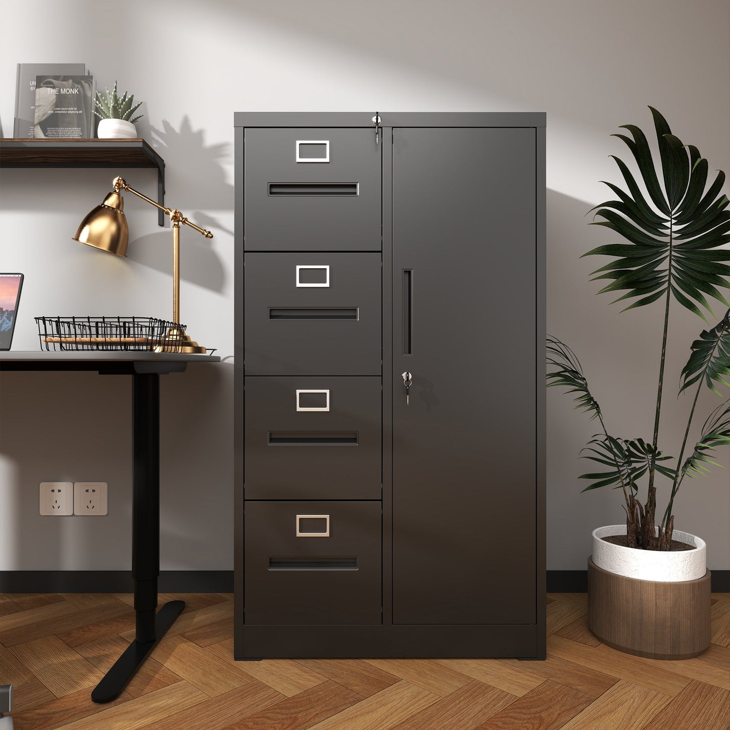 Metal Storage Vertical Filing Cabinet with Lock