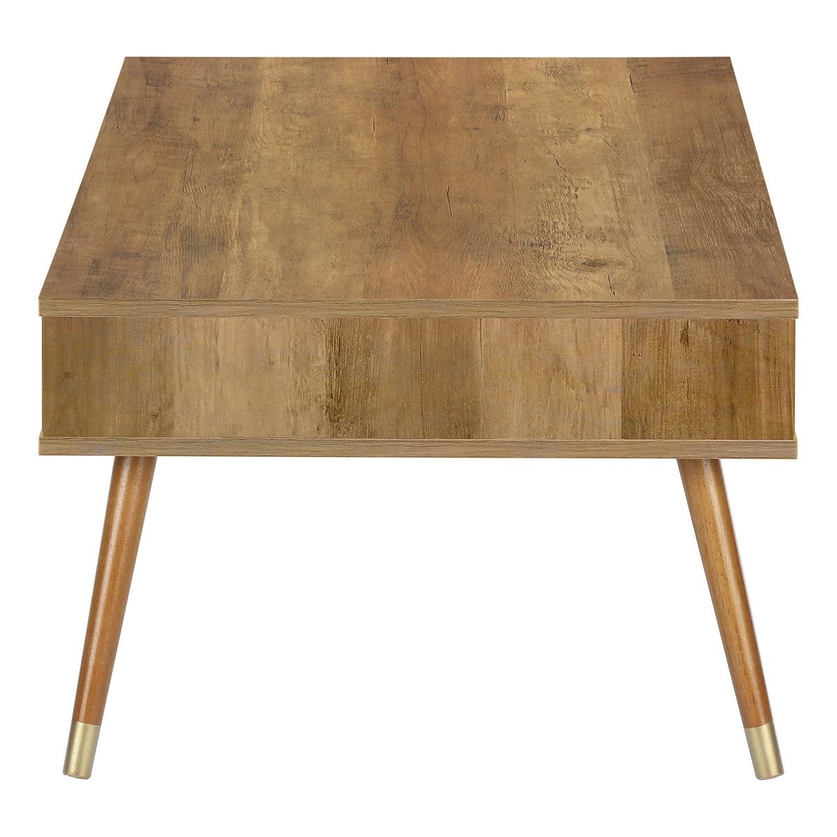 Mid-Century Modern Rectangular Coffee Table with Storage