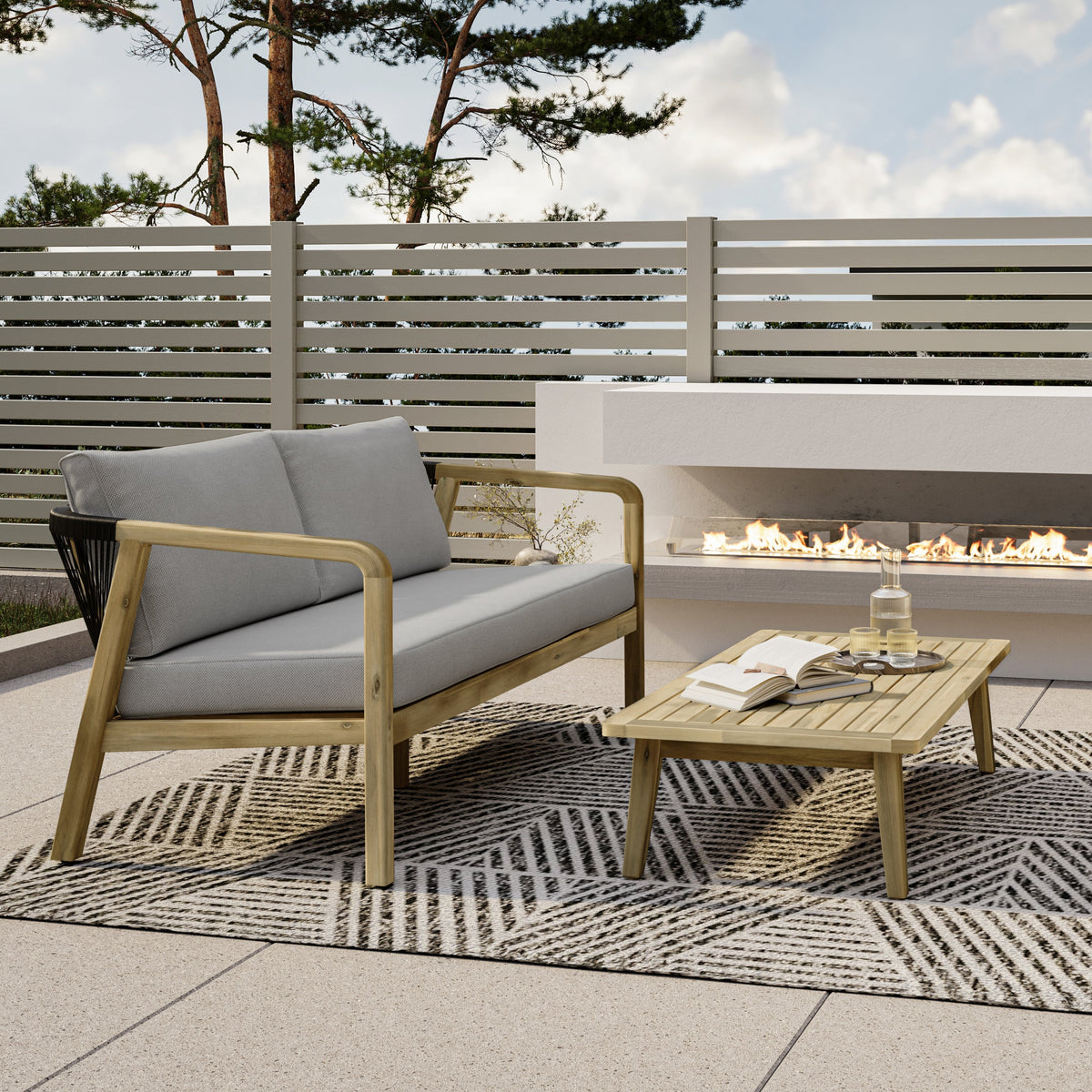 Palmetto Outdoor Sofa - Stone