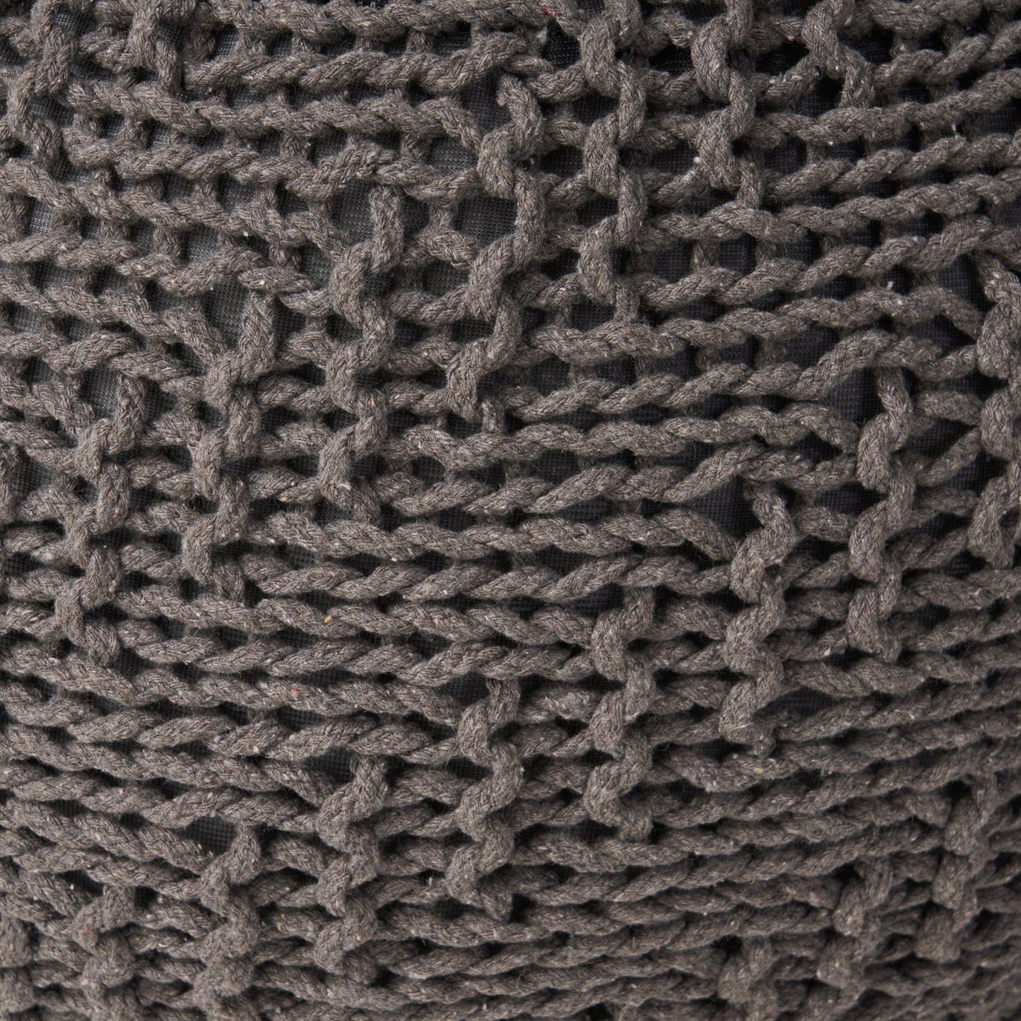 Hazel Knitted PET Yarn 20 x 20 Round Pouf