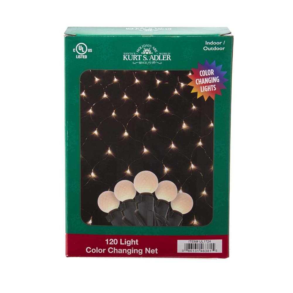 120-Light G15 Frosted Led Color Changing Net Lights