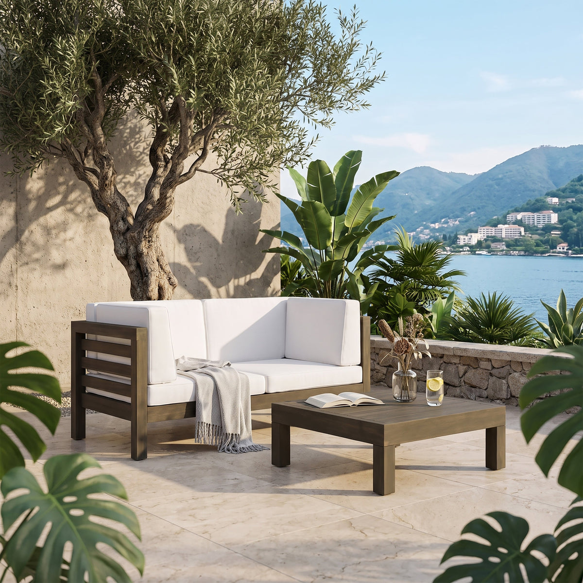 Oana 3-Piece Love Seat Set With Coffee Table