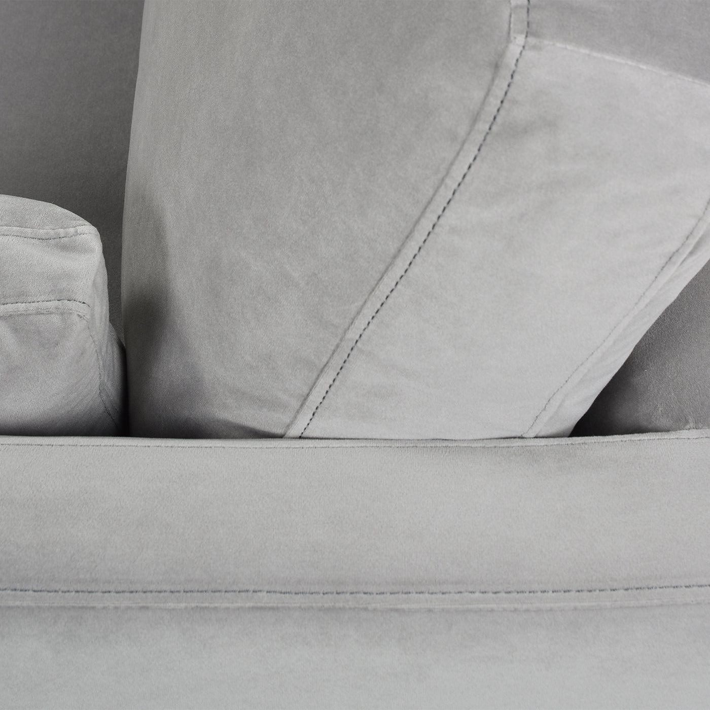 Knox 36' Modern Farmhouse Arm Chair, Opal Grey Velvet