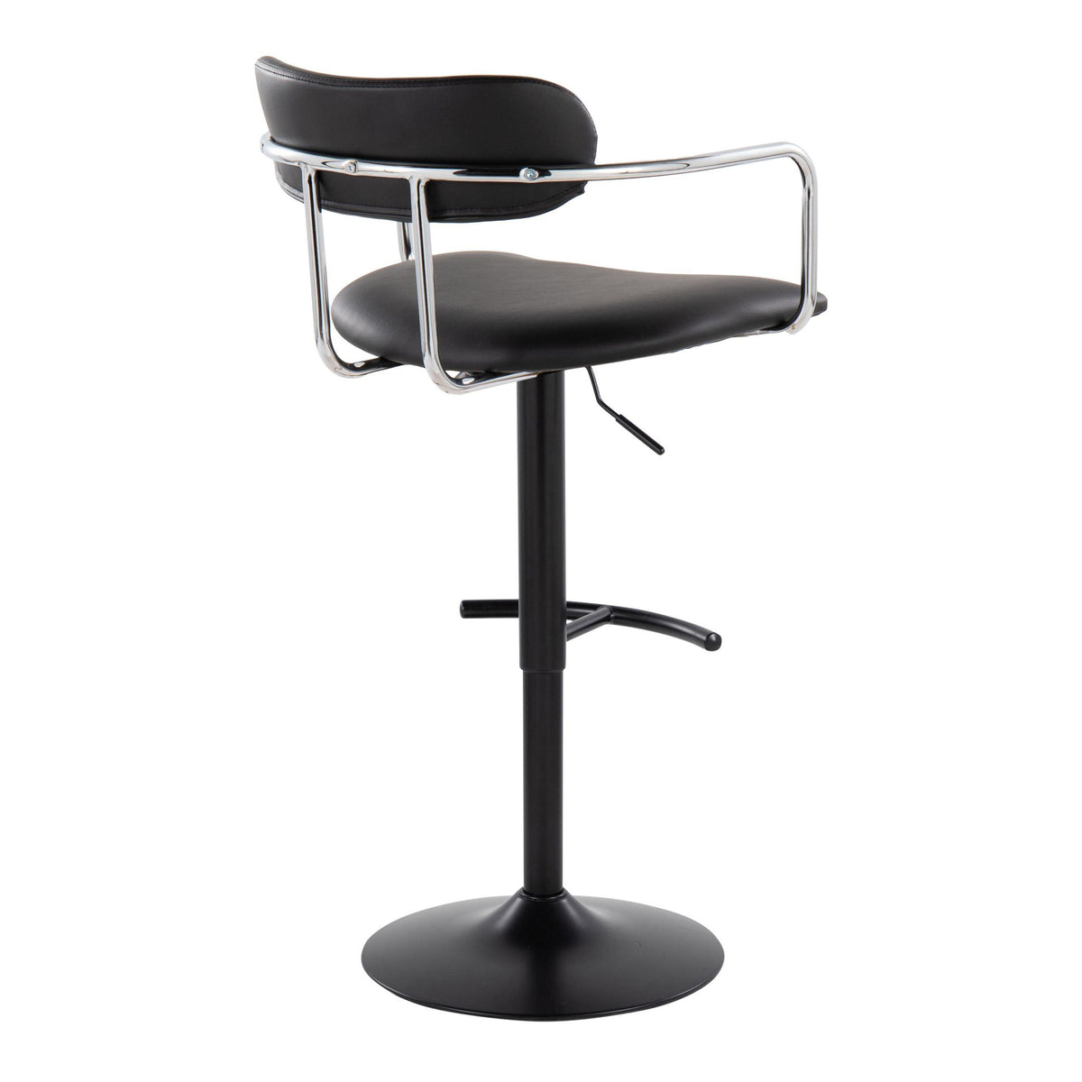 Contemporary Adjustable Height Barstool with Swivel
