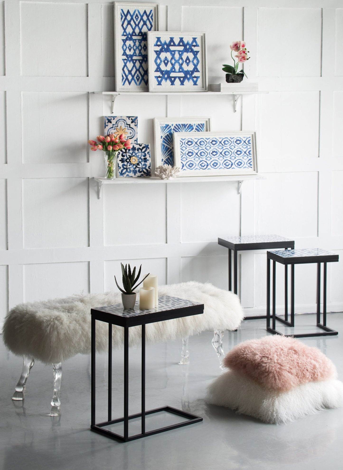 The Mariner’s Motif™ – Set of Coordinated Indigo Panels