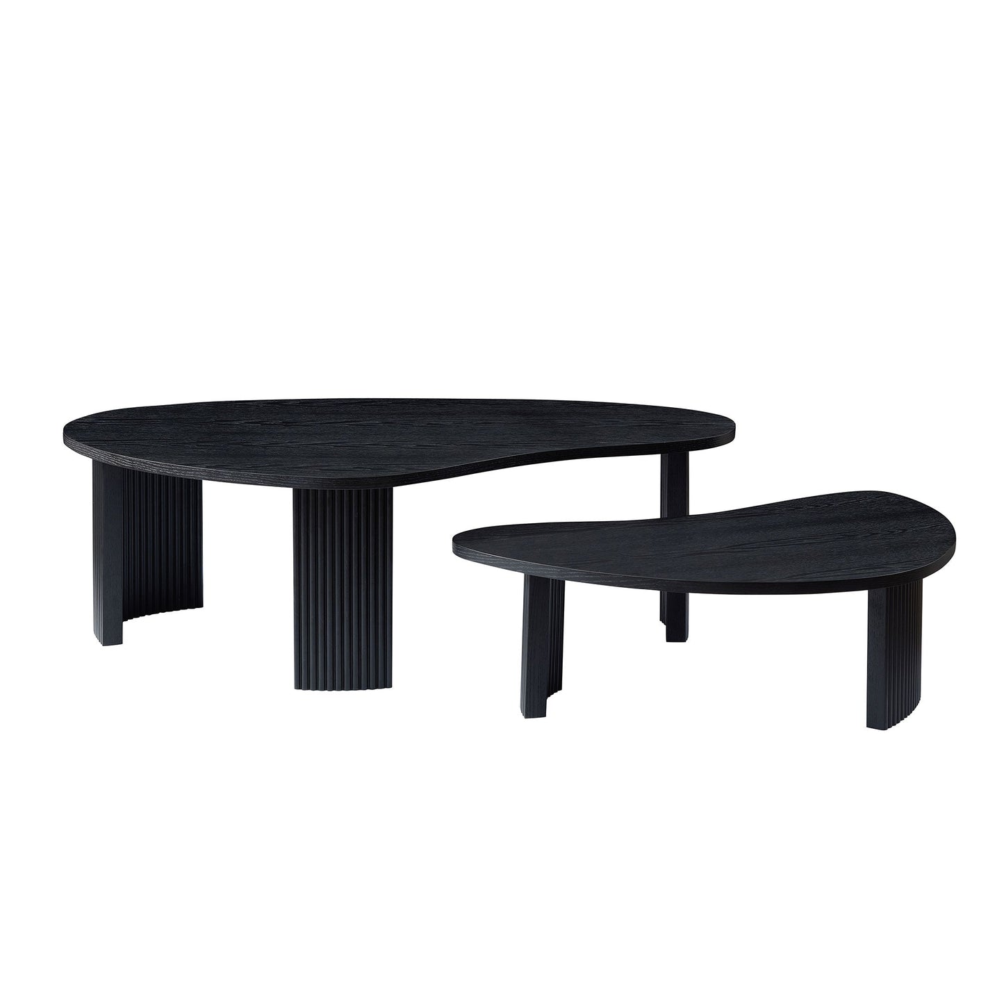 2-Piece Modern Irregular Shape Coffee Table Set
