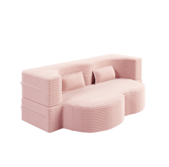 Modern Floor Sofa with 2 Pillows