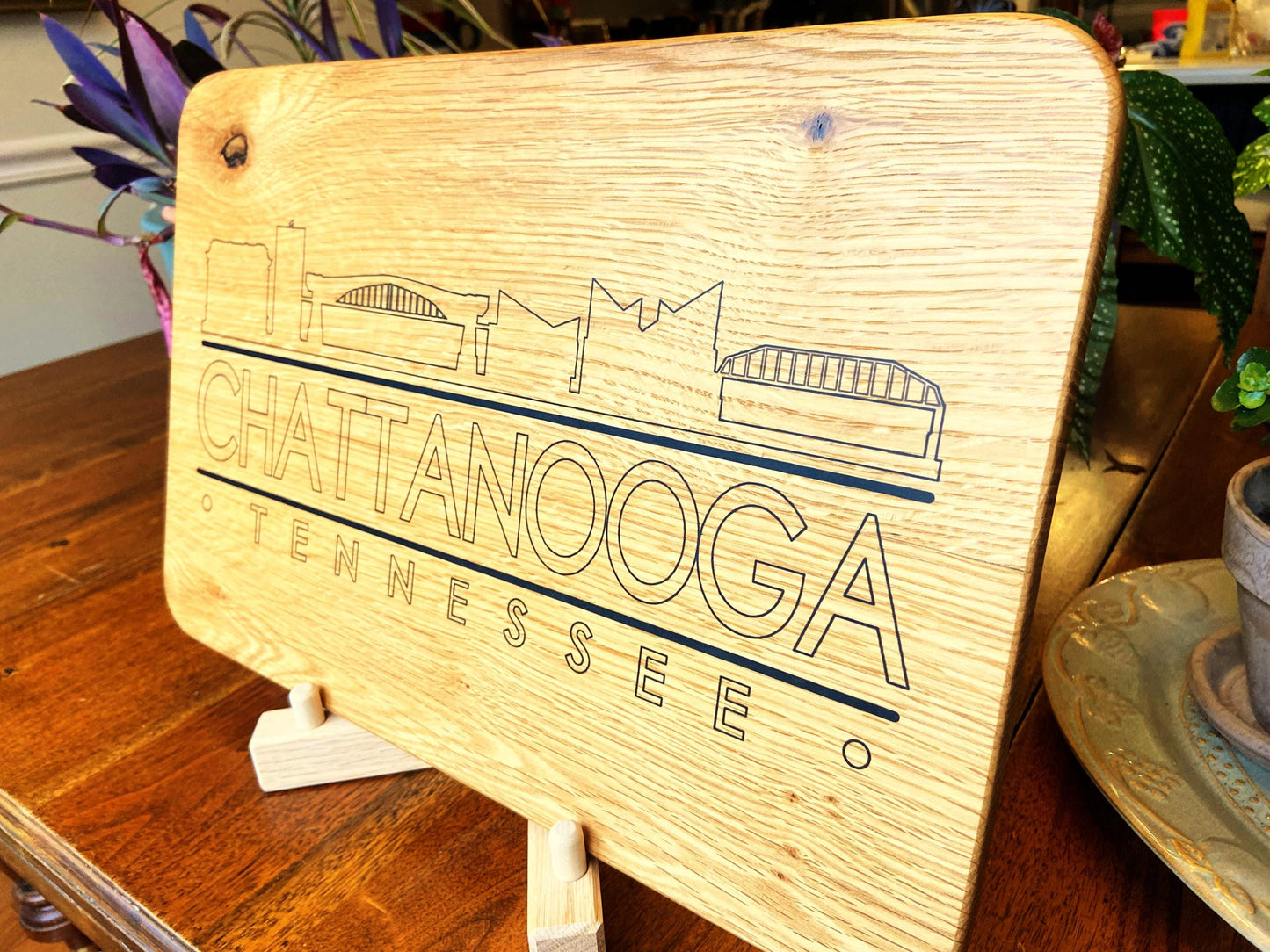 Chattanooga Skyline Charcuterie Board - Handmade White Oak