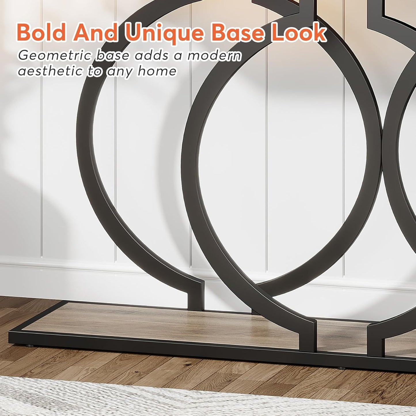 Industrial Console Table - 55" Long Entryway Sofa Table